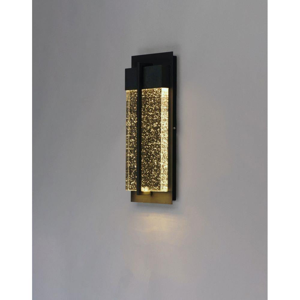 Maxim Lighting 56193BGBK Cascade Black Outdoor Wall Light - Illuminated on Wall