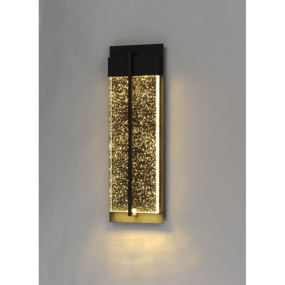 Maxim Lighting 56194BGBK Cascade 1 Light 21 inch Black Outdoor Wall Lantern - Lit view on wall