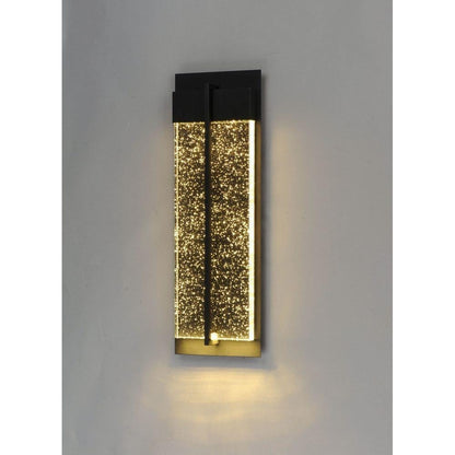 Maxim Lighting 56194BGBK Cascade 1 Light 21 inch Black Outdoor Wall Lantern - Lit view on wall