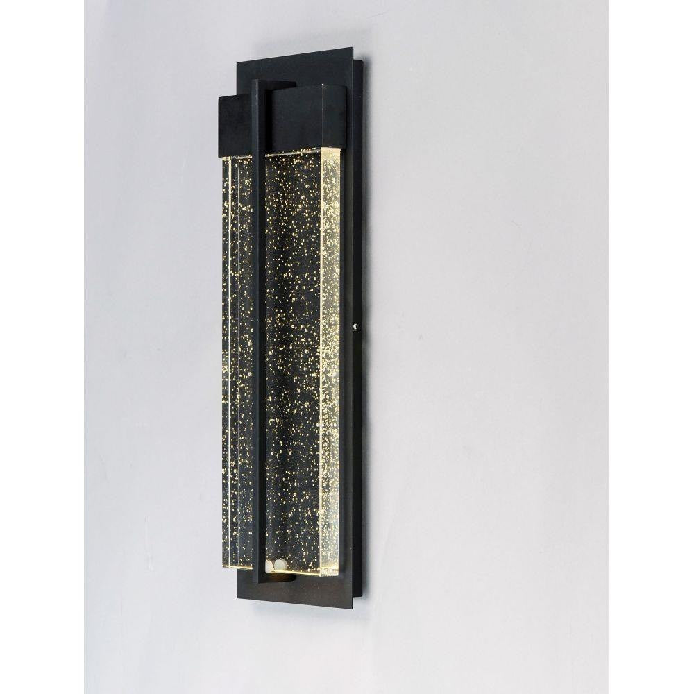 Maxim Lighting 56194BGBK Cascade 1 Light 21 inch Black Outdoor Wall Lantern - Front lit view on wall