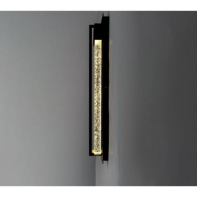 Maxim Lighting 56194BGBK Cascade 1 Light 21 inch Black Outdoor Wall Lantern - Side profile view on wall