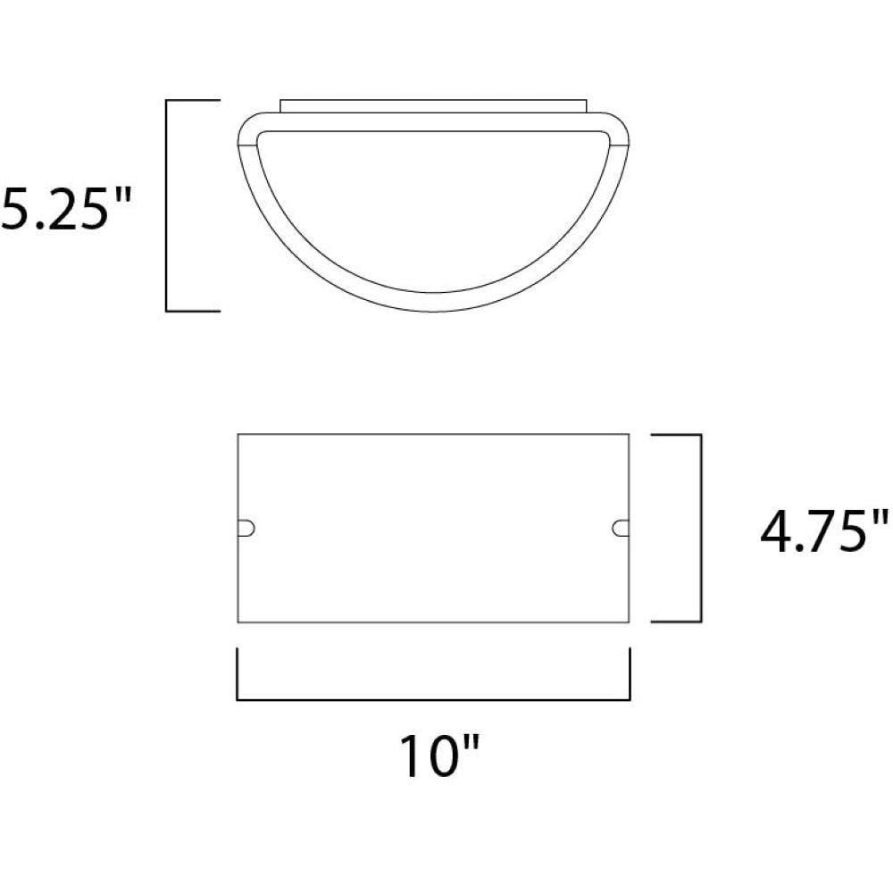 Maxim Lighting 56197WTABZ Zenith Outdoor Wall Sconce Dimensions Diagram