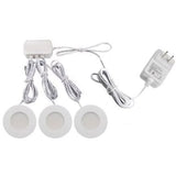 Lotus LED Lights 3P-AD107T-4K 2 Watt 3" Ultra Slim LED Puck Light Kit - 3 PACK - 4000K - 170 Lumens - 12V