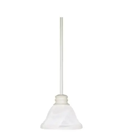 Nuvo 60-368 Empire Mini Pendant w/ Alabaster Glass, 1 Light, Textured White, Wattage 100W