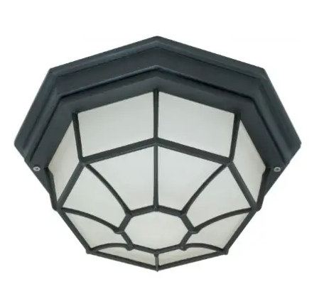 Nuvo 60-3452 Ceiling Spider Cage Fixture w/ Frosted Glass, 1 Light, Wattage 60W, Textured Black