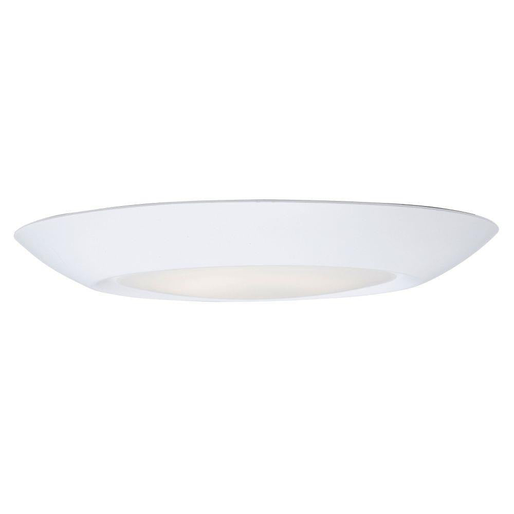 Maxim Lighting 57412WTWT Diverse 1 Light 6 Inch White LED Flush Mount Ceiling Light