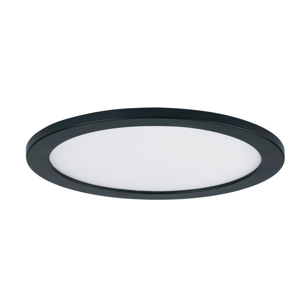 Maxim Lighting 58736WTBK Wafer 1 Light 15 inch Black LED Flush Mount Ceiling Light