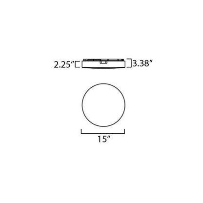 Maxim Lighting 57552WT Mint Flush Mount Ceiling Light Dimensions Diagram