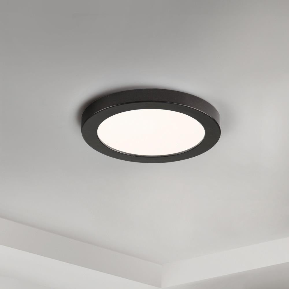 Maxim Lighting 57590WTSN Chip 1 Light 5.5 Inch Satin Nickel LED Round Flush Mount Ceiling Light - Installed View