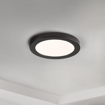 Maxim Lighting 57590WTSN Chip 1 Light 5.5 Inch Satin Nickel LED Round Flush Mount Ceiling Light - Installed View
