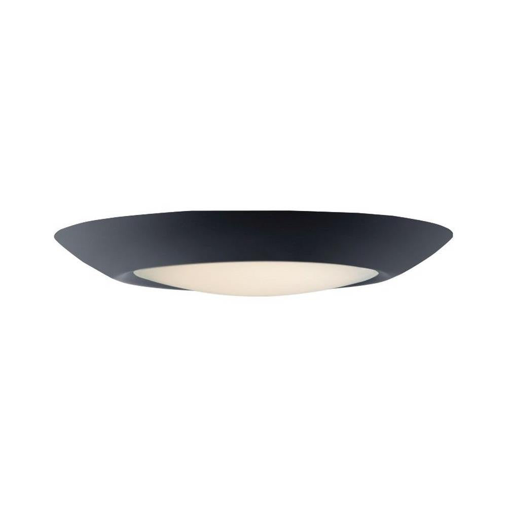 Maxim Lighting 57613WTBK Diverse 1 Light 7.5 inch Black Flush Mount Ceiling Light