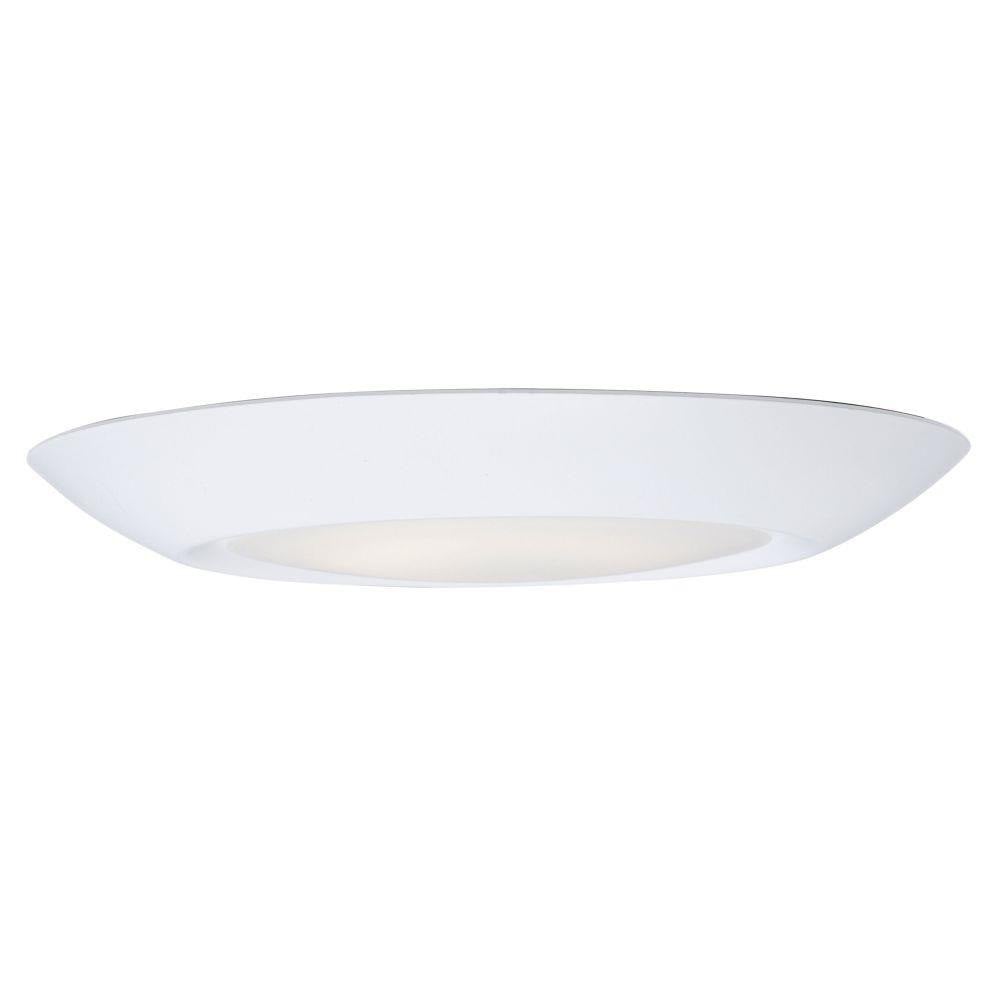 Maxim Lighting 57614WTWT Diverse 1 Light 7.5 inch White LED Flush Mount Ceiling Light - Front View