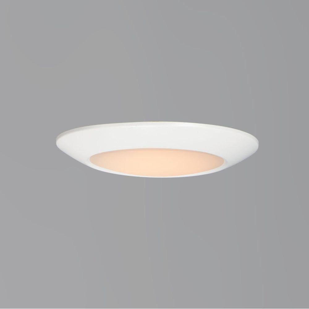 Maxim Lighting 57631WTWT Diverse 1 Light 6.25 inch White LED Flush Mount Ceiling Light - Angle View on Gray Background