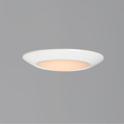 Maxim Lighting 57631WTWT Diverse 1 Light 6.25 inch White LED Flush Mount Ceiling Light - Angle View on Gray Background