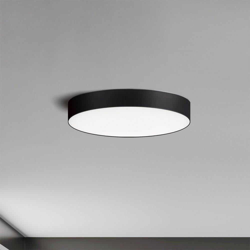 Maxim Lighting 57660WTBK Trim 1 Light 5 inch Black LED Flush Mount Ceiling Light - Product Shot on Ceiling