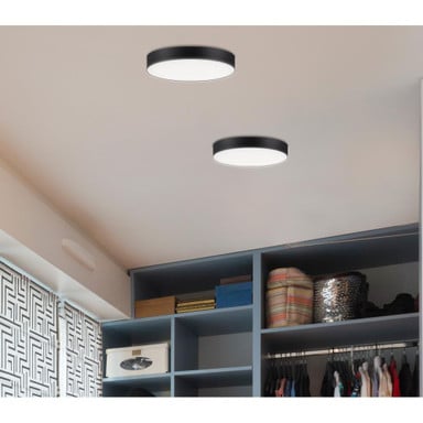 Maxim Lighting 57662WTSN Trim 1 Light 7 inch Satin Nickel Flush Mount Ceiling Light lifestyle closet view