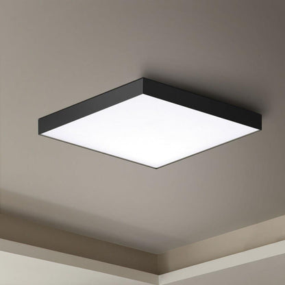 Maxim Lighting 57675WTBK Trim Black LED Square Flush Mount installed on ceiling