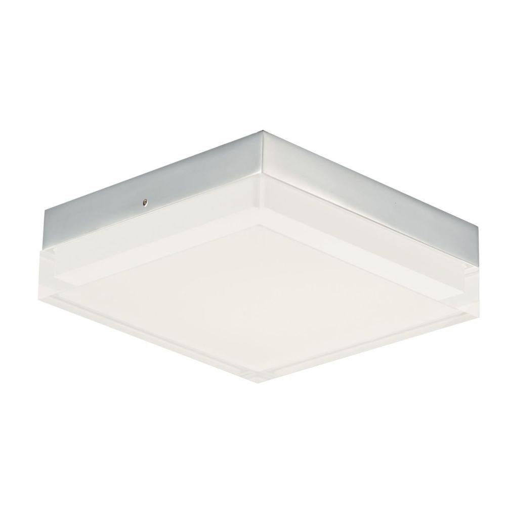 Maxim Lighting 57687CLFTPC Illuminaire II 1 Light 6.25 Inch Polished Chrome LED Square Flush Mount Ceiling Light