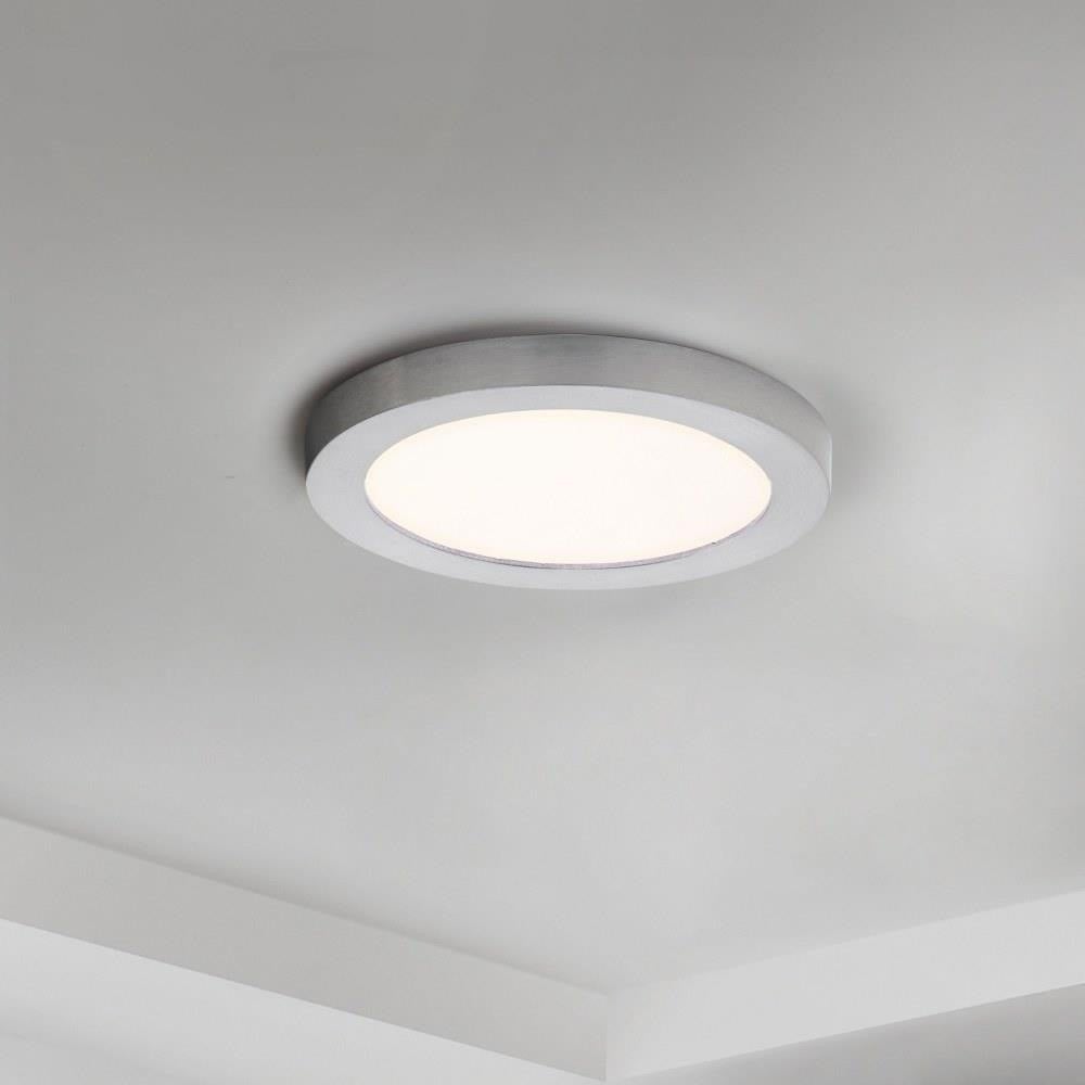Maxim Lighting 57690WTSN Chip LED Flush Mount Ceiling Light Installed on Ceiling in Satin Nickel