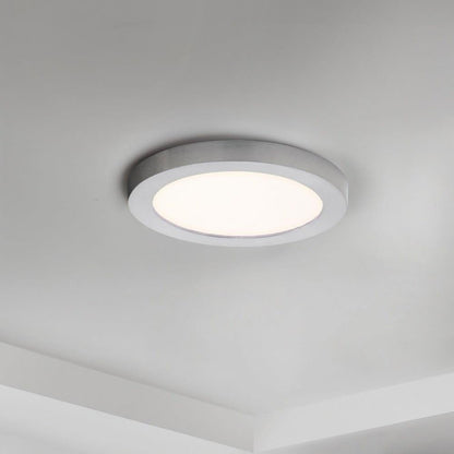 Maxim Lighting 57690WTSN Chip LED Flush Mount Ceiling Light Installed on Ceiling in Satin Nickel