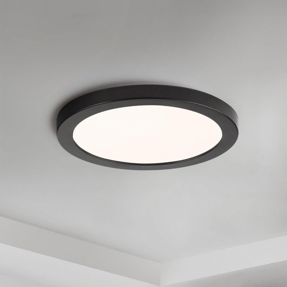 Maxim Lighting 57692WTBK Chip Black LED Round Flush Mount Ceiling Light Installed