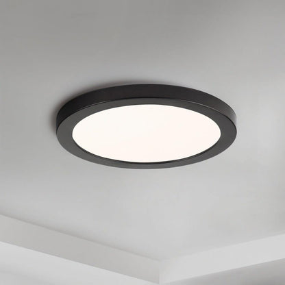 Maxim Lighting 57692WTBK Chip Black LED Round Flush Mount Ceiling Light Installed