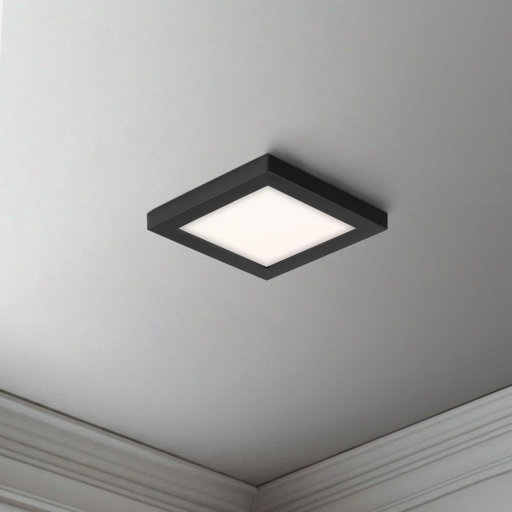Maxim Lighting 57695WTBK Chip 1 Light 5 inch Black LED Square Flush Mount Ceiling Light - installed view