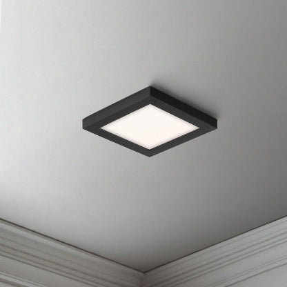 Maxim Lighting 57695WTBK Chip 1 Light 5 inch Black LED Square Flush Mount Ceiling Light - installed view