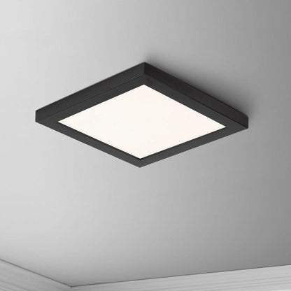 Maxim Lighting 57697WTBK Chip LED Square Flush Mount installed on ceiling in Black