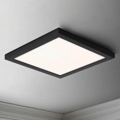 Maxim Lighting 57699WTBK Chip LED Square Flush Mount in Black installed on ceiling