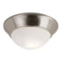 Trans Globe Lighting Bolton flush mount ceiling light in brushed nickel with white frosted glass