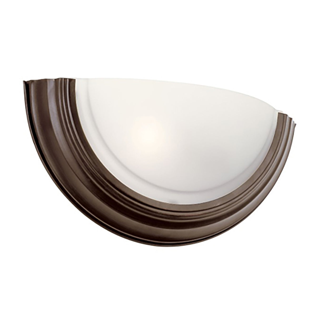 Trans Globe Lighting 57706 ROB Ray rubbed oil bronze wall sconce with white frosted glass