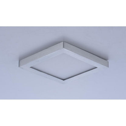 Maxim Lighting 57720WTSN Wafer Satin Nickel LED Flush Mount Installed on Ceiling
