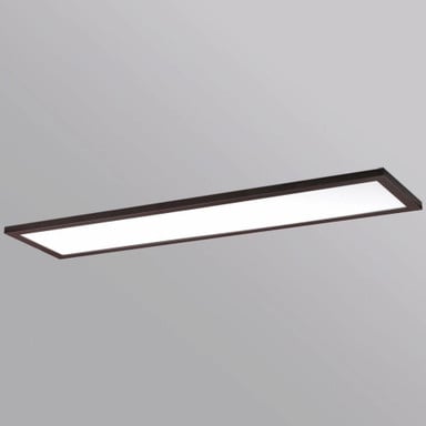 Maxim Lighting 57764WTBZ Sky Panel LED Flush Mount in Bronze finish, angled ceiling view