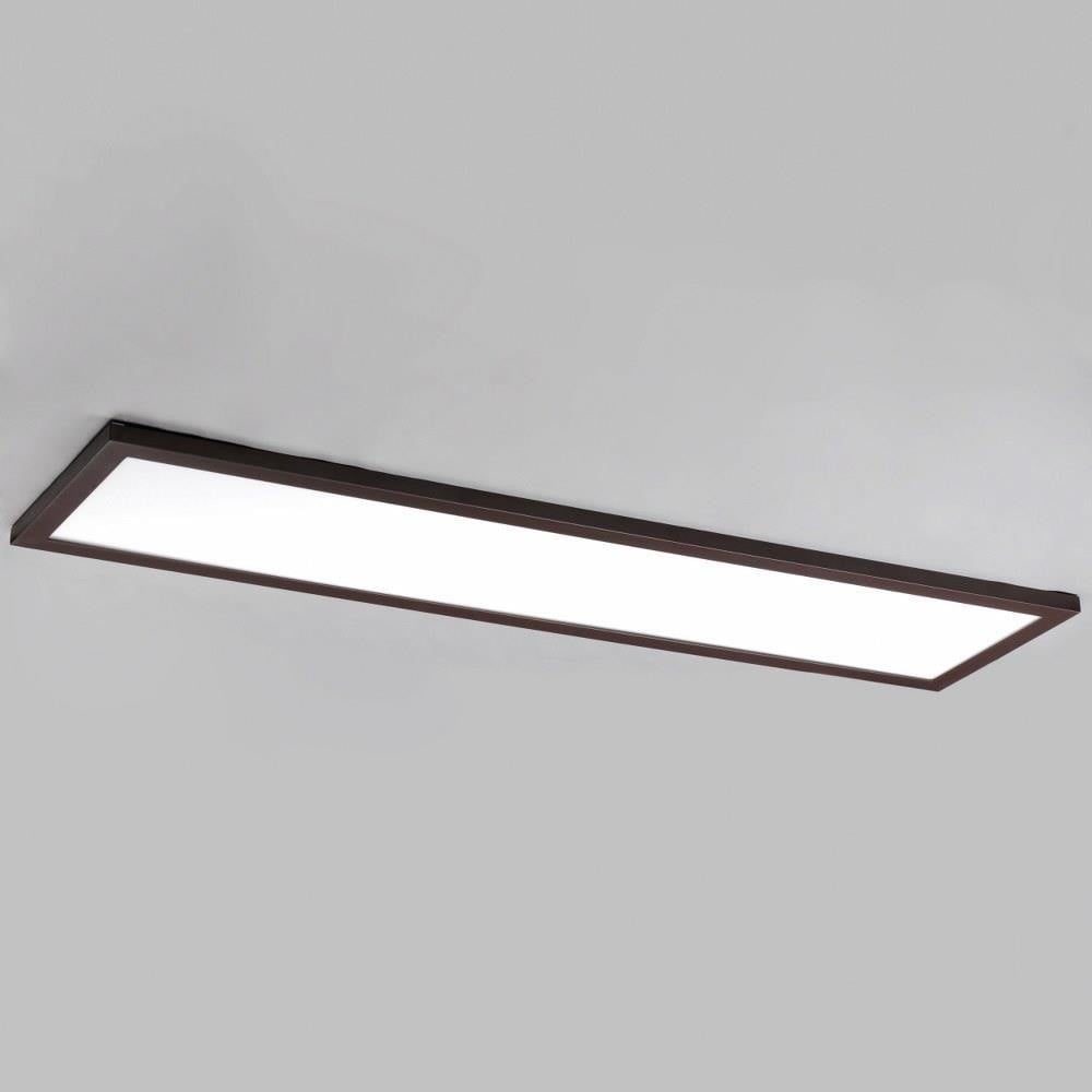 Maxim Lighting 57764WTBZ Sky Panel LED Flush Mount in Bronze finish, ceiling installation straight view