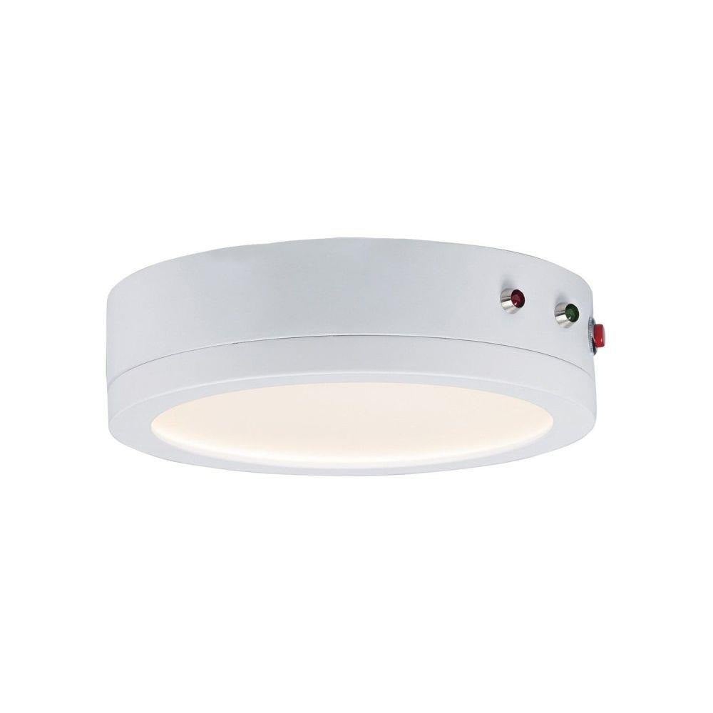 Maxim Lighting 57784WTWT Wafer 1 Light 7 Inch White LED Flush Mount Ceiling Light with Emergency Back-Up