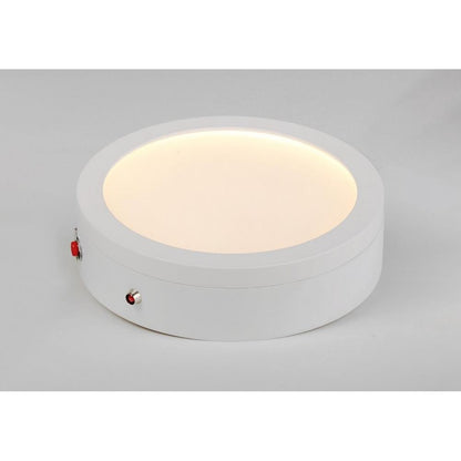 Maxim Lighting 57784WTWT Wafer White LED Flush Mount Ceiling Light - Angled Side View