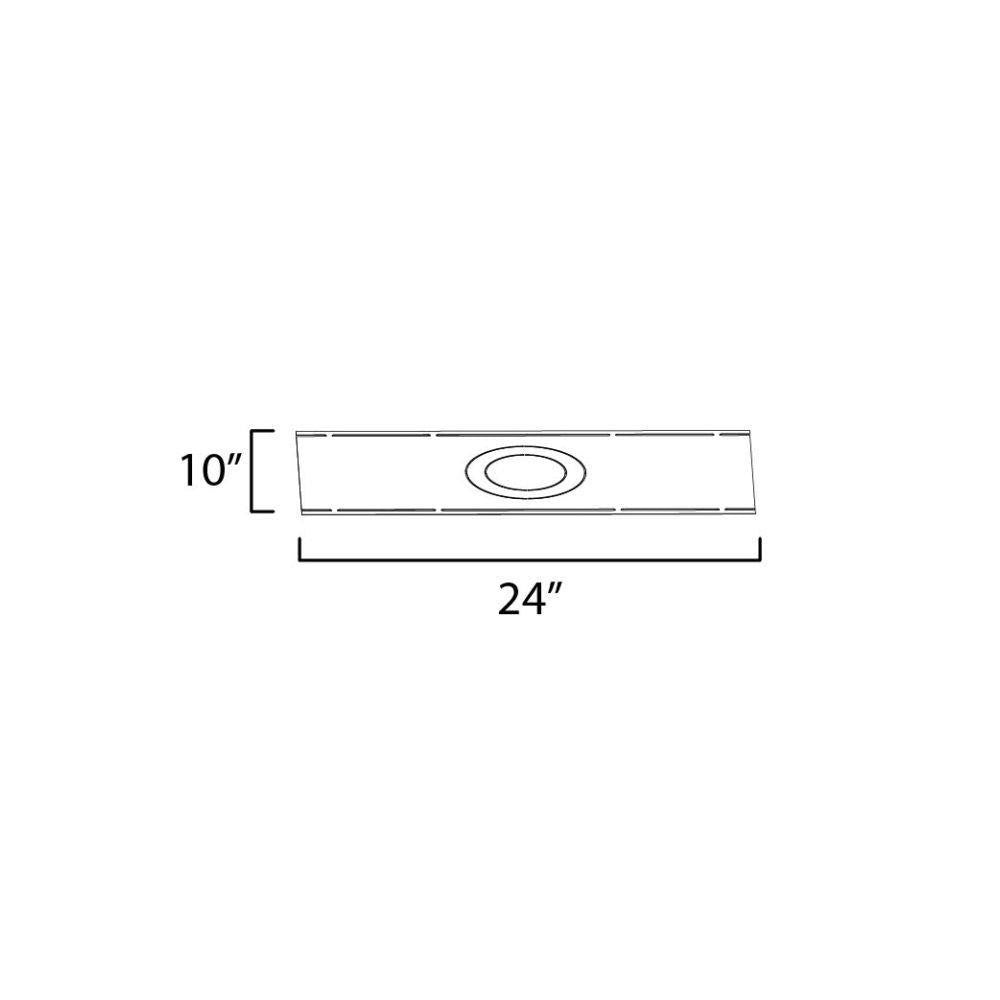 Maxim Lighting 57790 Cove Rough In Plate Dimensions 24 inch x 10 inch