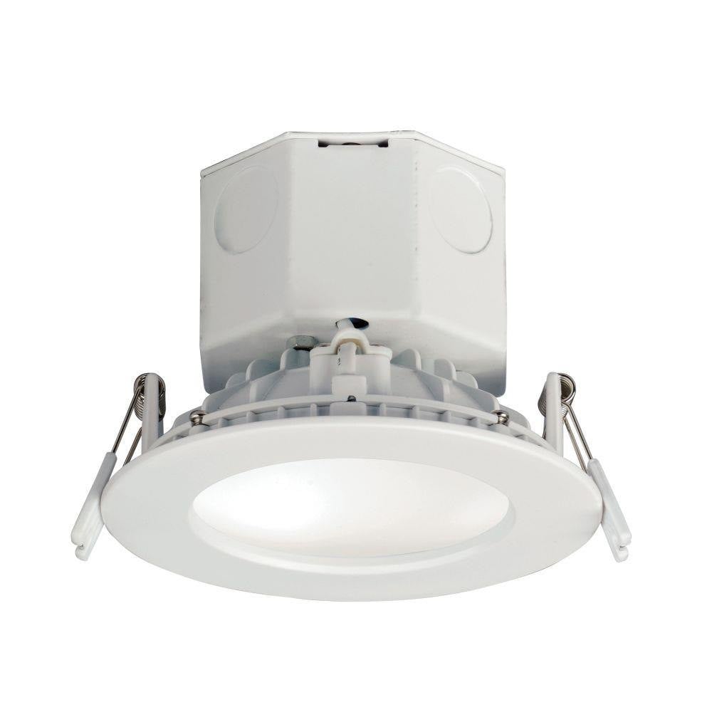 Maxim Lighting 57792WTWT White LED Recessed Downlight Retrofit Trim Kit - Illuminated Front View