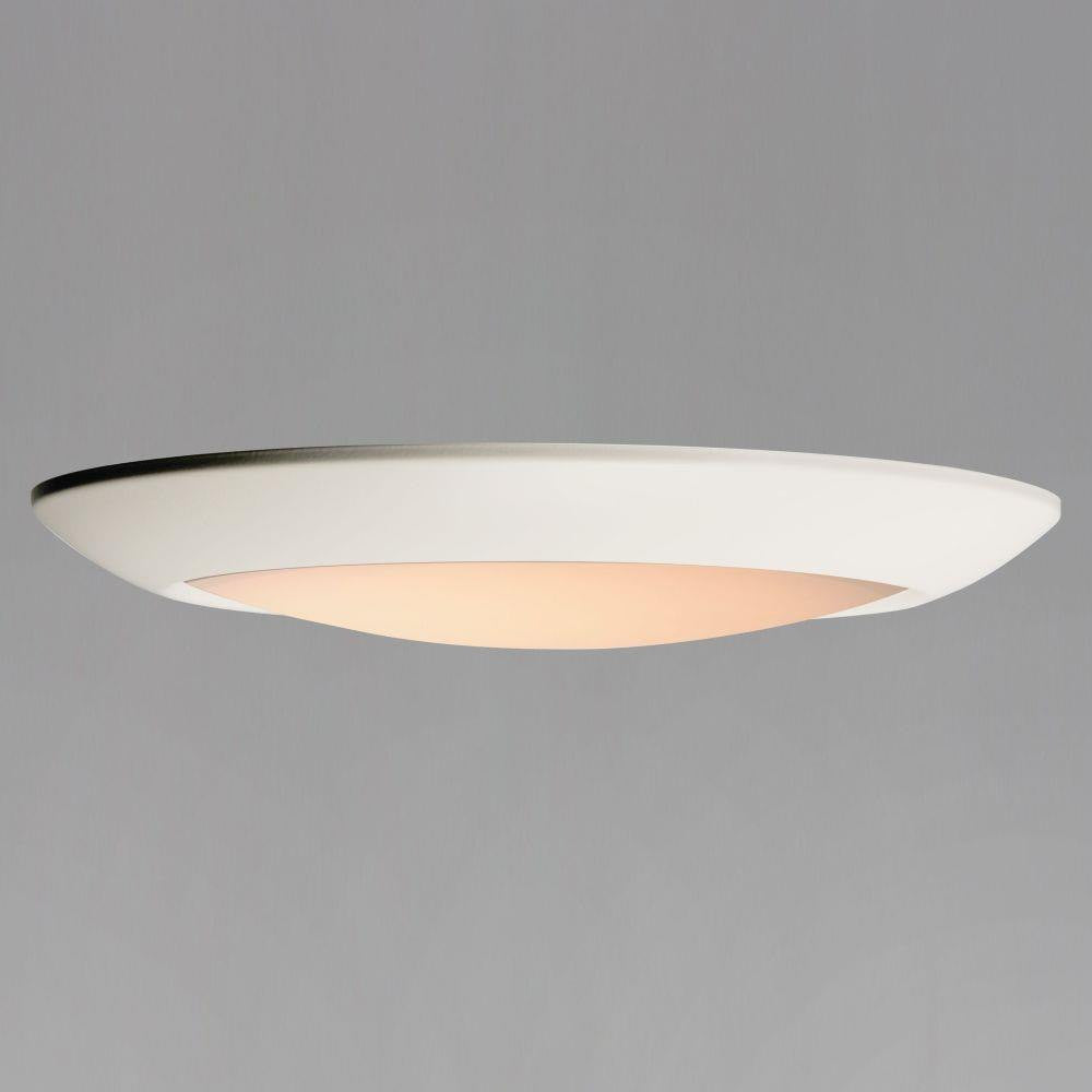 Maxim Lighting 57861WTWT Diverse LED Flush Mount in White - Angled View Illuminated
