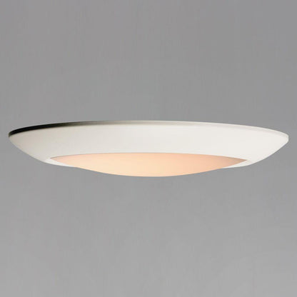 Maxim Lighting 57861WTWT Diverse LED Flush Mount in White - Angled View Illuminated