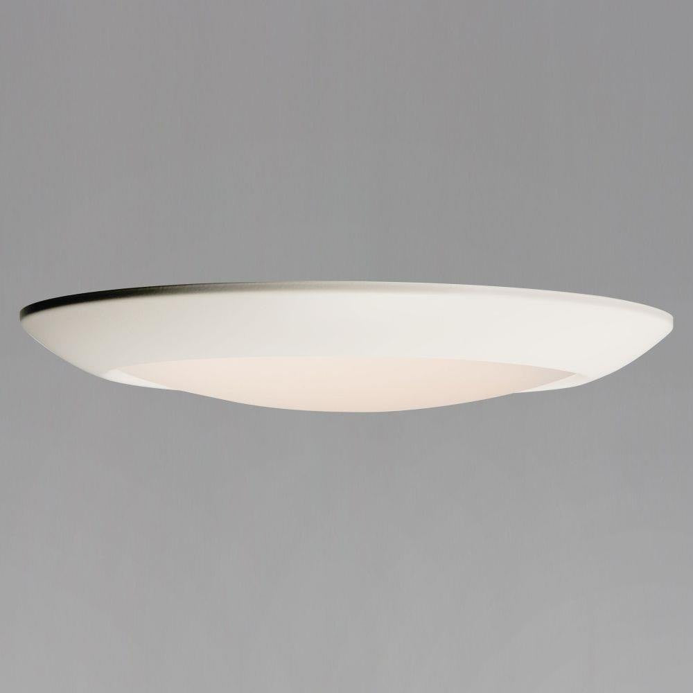 Maxim Lighting 57863WTWT Diverse White LED Flush Mount Ceiling Light - angled side view lit