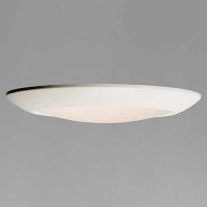 Maxim Lighting 57863WTWT Diverse White LED Flush Mount Ceiling Light - angled side view lit