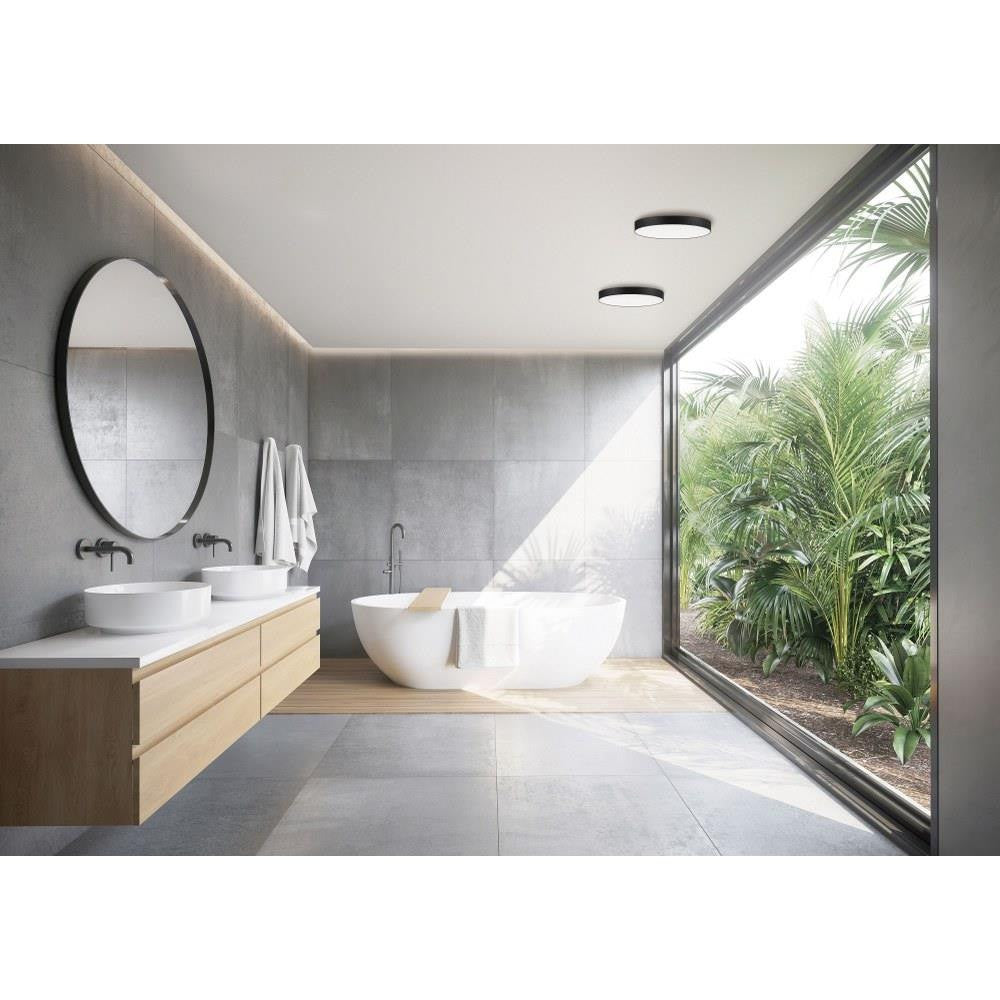 Maxim Lighting 57882WTWT Trim Flush Mount Ceiling Light - Lifestyle Bathroom Setting