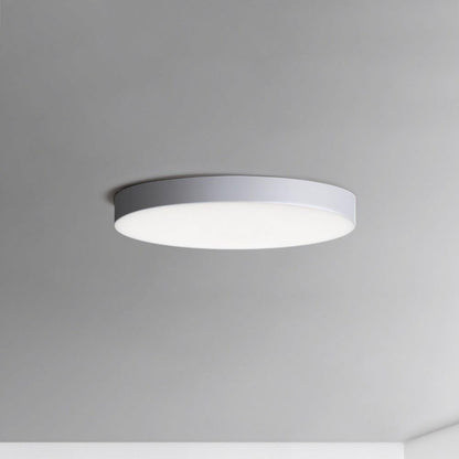 Maxim Lighting 57883WTWT Trim LED Round Flush Mount in White installed on ceiling
