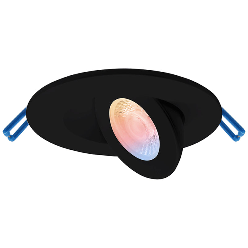 Lotus LED Lights ADS2FGSTRGBCW-BK 2" Floating Gimbal Smart Led Downlight - 5w - RGB + CCT Tunable - 120v - Black