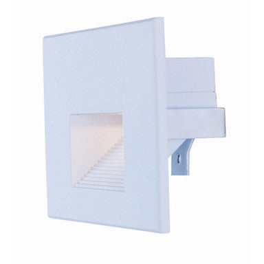 Maxim Lighting 58000WT Path LED Step Light white finish side angle view