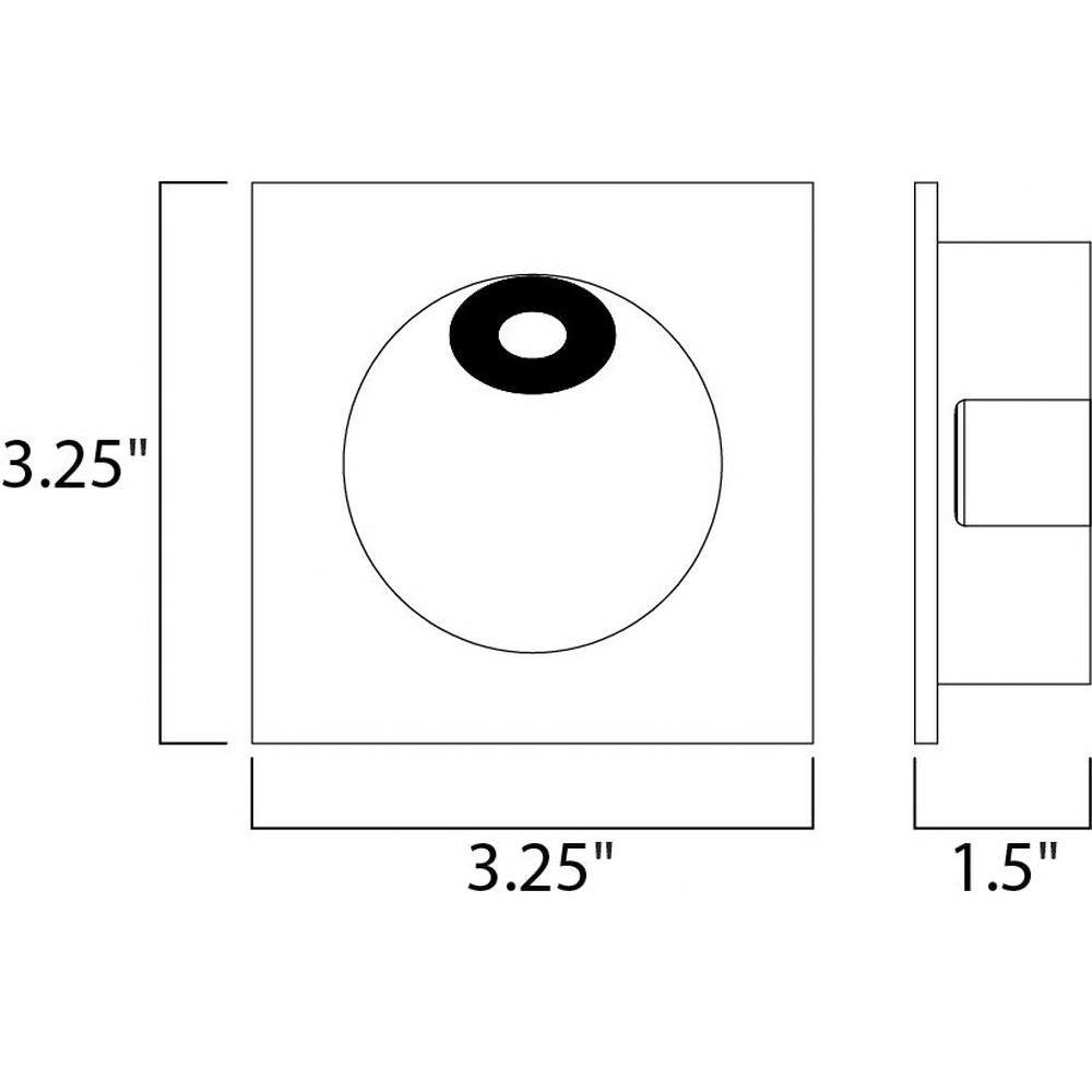 Maxim Lighting 58004BK Path LED Step Light Dimensions Diagram