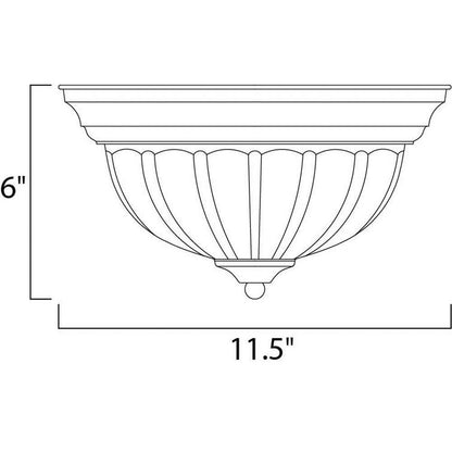 Maxim Lighting 5884MRSN Flush Mount Dimensions Diagram