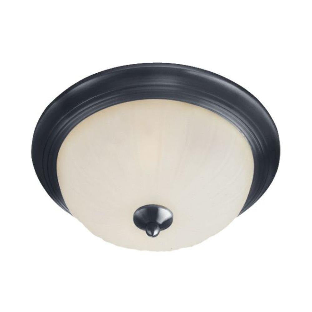 Maxim Lighting 5832FTBK Essentials 3 Light 15.5 Inch Black Flush Mount Ceiling Light